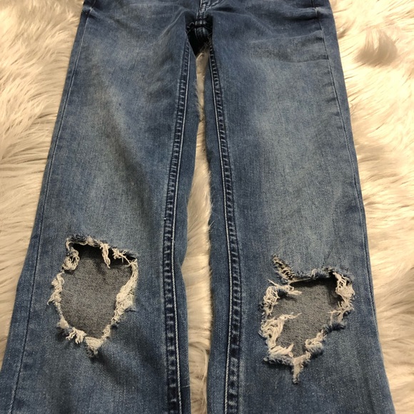 🆕 Free People Open Knee Skinny Jeans - Picture 4 of 8